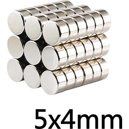 20/50/100pcs 5X4 mm Permanent NdFeB Strong Powerful Magnet N35 Round Magnets 5x4mm Neodymium Magnet Dia 5*4 mm
