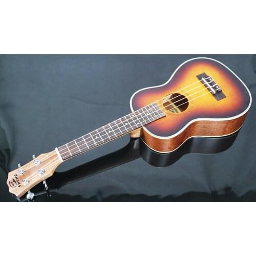 26" Soprano Ukulele spruce sunset color 4 Strings uke guita acoustic ukelele small guitar solid body professional uke Concert