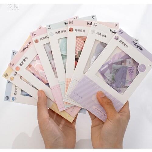 40pcs Soft Color Sticker Set Package Cute Washi Stickers Memopad Scrapbooking Decoration Kawaii Stationery