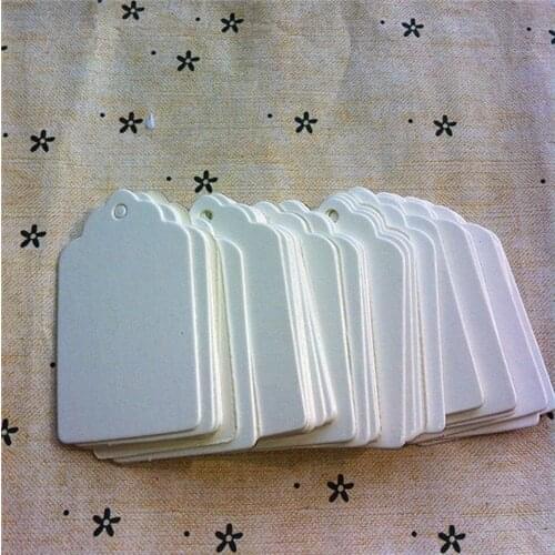 500pcs 5*3cm blank white paper kraft paper shoe/garment accessories tag, handmade card/tag gift tag