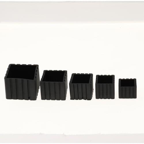 6Pcs Rectangle Chair Leg Caps Durable Odorless Chair Leg Floor Protector Non-slip Table Feet Covers Furniture Tube Pipe End Caps