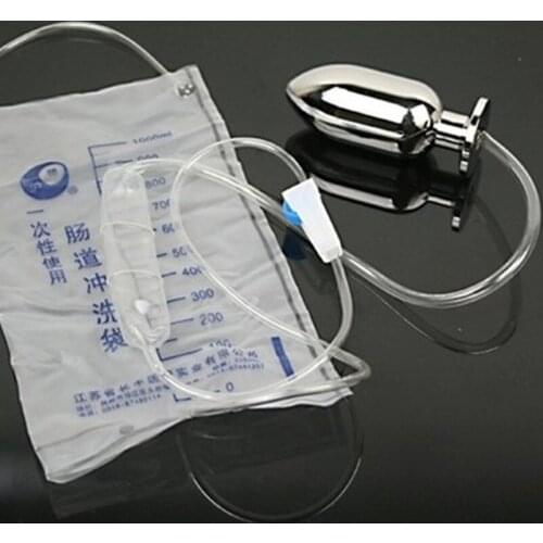 New arrive Stainless steel anal cleaner metal anal buttplug produtos do sexo brinquedos para adultos anal pump sex toys for sale