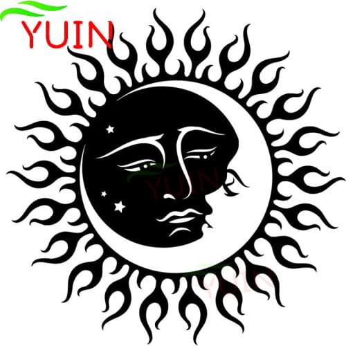 Sun Moon Star Car Decals Fashion Body Decoration Personalized PVC Waterproof Sunscreen Stickers Can Be Customized Color
