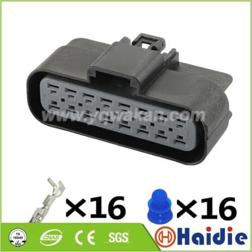 Free shipping 2sets auto 16pin auto plastic housing plug wire electric cable waterproof connector 15326666