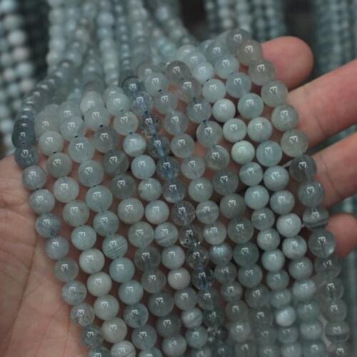 Natural aquamarin stone beads natural GEM beads DIY loose beads for jewelry making strand 15" wholesale