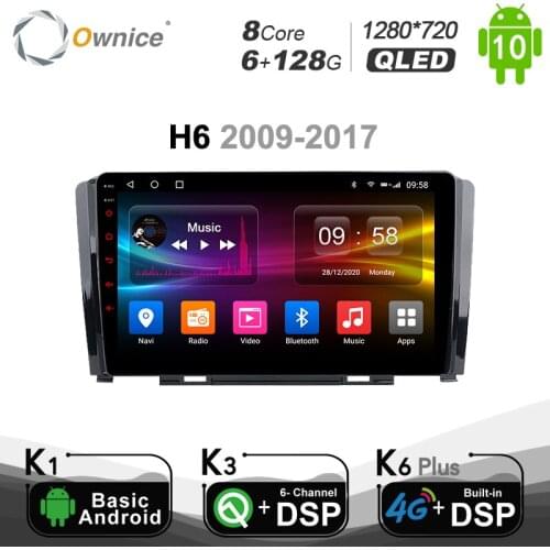 Carplay PX6 1280*720 8Core Android 10 Car DVD Player For Great Wall Hover Haval H6 2009-2017 Navigation GPS 4G LTE SPDIF Radio