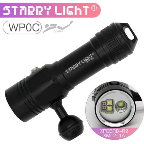 Diving Depth 50m-100m 1xCREE XM-L2 900 Lumens 4-Modes LED Diving Flashlight with Power Indicator(1x18650/1x26650)