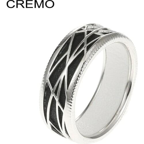 Cremo Lijntype Vintage Ringen Voor Vrouwen Accessoire Hollow Rings Eenvoudige Geometrische Bague Cuir Omkeerbare Ring DIY Bijoux