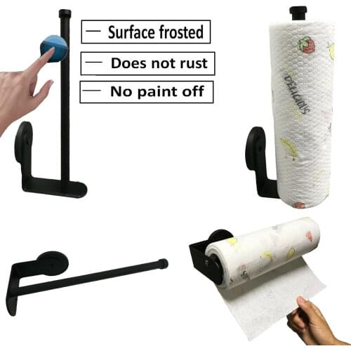 Magnetic Paper Towel Holder Hanger Rack Kitchen Shelf Organizer Cabinet Roll Cup