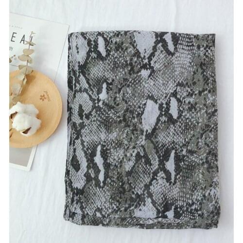 2019 Fashion Snake Grain Print Scarves Shawls Beautiful Trendy Snake Skin Print Long Wrap Scarf Hijab Muffler Free Shipping
