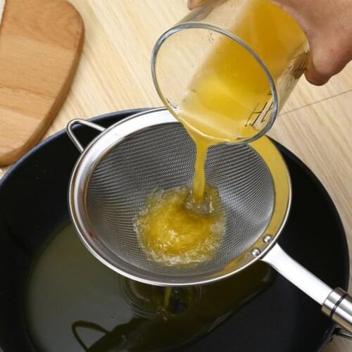 Stainless Steel Strainer Heavy Duty Multipurpose Kitchenware Spider Strainer Colander Oil-Frying Filter Skimmer, 4PCS