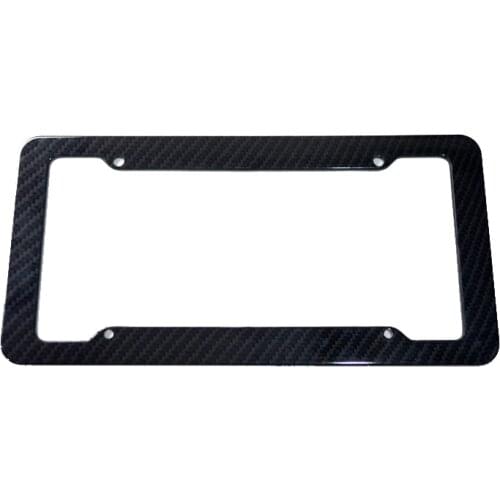 Black Carbon Fiber Number Plate American License Plate Universal Car Frame Accessory Label Cover For Front Rearbracket