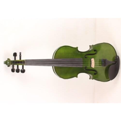 New 5-String 4/4 Electric Acoustic Violin dark brown color #1-2547