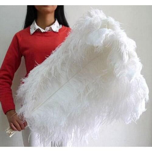 10-100pcs quality white ostrich feather length 70-75 cm / 28-30 inch DIY feathers wedding birthday Christmas decorations