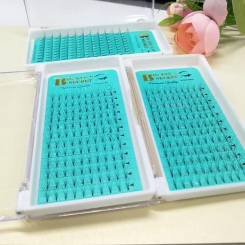 Popular 1tray Short Stem Volume 6D Premade Fans Volume Professional Clustered Lashes False Mink Eyelashes