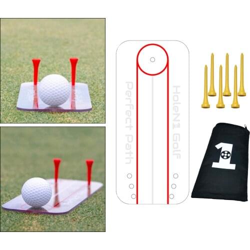 Portable Golf Putting Training Aid Swing Trainer Hitting Putting Tutor Tool