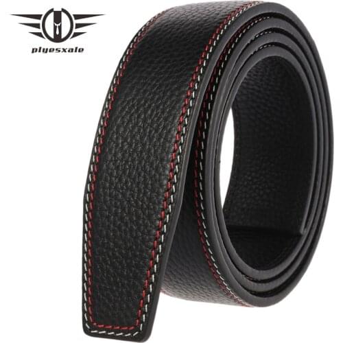 Luxury 100% Original Cowhide Genuine Leather Belts Without Buckle 3.5cm Width No Buckle Automatic Belt Men High Quality B312