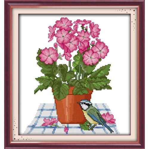 Everlasting Love Flowers Bloom And Fade Chinese Cross Stitch Kits Ecological Cotton Printed 11CT DIY Gift Christmas Decoration