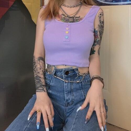 Vintage color buttons chic solid color