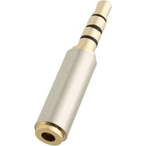 Gold 3.5mm Male to 2.5mm Female Audio Stereo Adapter Plug Converter Adapter Headphone Jack Transfer Audio Connector