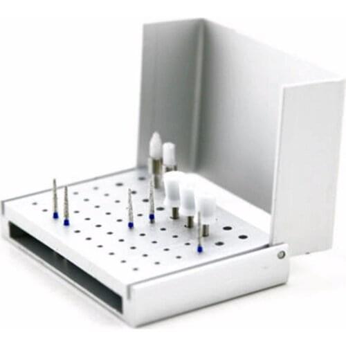 1 Pc 58 Holes Dental Bur Holder Stand Autoclave Disinfection Box Case Home Accessories
