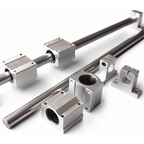 10 Pieces / Set of Optical Axis Linear Axis OD12mm 400mm + SCS12UU Linear Bearing Seat + SK12 Bearing Support 12mm 400mm
