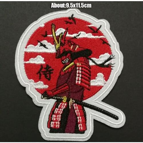 10pcs/lot New Arrived Japan Samurai Patches badges of Embroidered biker shoes Jacket vest kanji Military motor rider hat caps