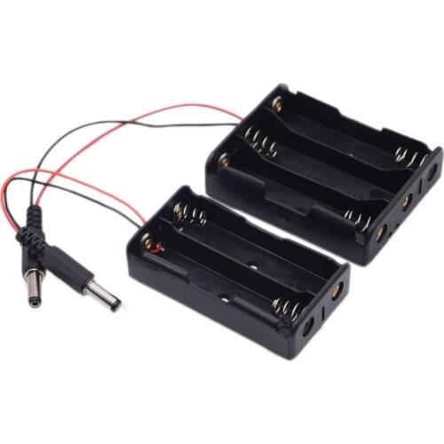 18650 Battery Box 2 Section 3 Section Series With DC Power Plug 3.7V Lithium Battery Holder DC5.5x2.1mm Toy Power Box