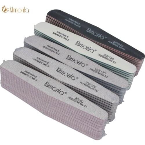 25Pcs/Lot Klimonla Zebra Curve Nail File Mix Grit Color Double-Side Emery Board Nail Buffering UV Gel Manicure Salon Tools DIY