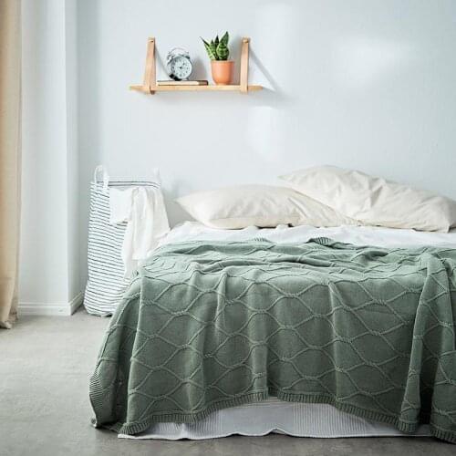 40 130X180 Cm New Style Cotton Knitted Blanket Sofa Cover Thread Blanket Pattern Casual Blanket Home Soft Decoration