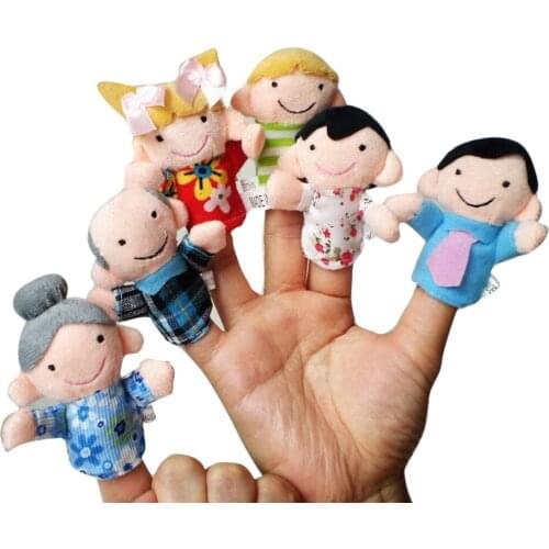 6 Pcs Finger Even Storytelling Good Toys Hand Puppet For Babys Gift toys for girls puppet tracks Stress Relief Toy Funny Kids 2