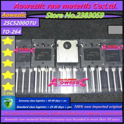 Aoweziic 10pair 100% new imported original 2SA1943OTU 2SC5200OTU 2SA1943-O 2SC5200-O A1943 C5200 TO-264 Audio high power