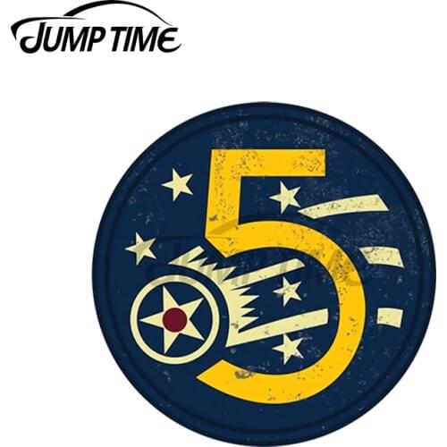 JumpTime 13 x 13cm For WW2 5th Air Force Patch Car Decal Car Accessories 3D Vinyl Waterproof Scratch-proof Stickers Decor