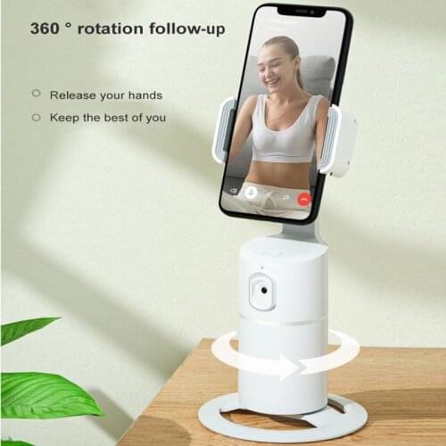 Smart Rotate Mobile Phone Holder Live Follow-up Pan/tilt Rotatable Photography Assistant 360° Platform Live Smartphone Gimbal
