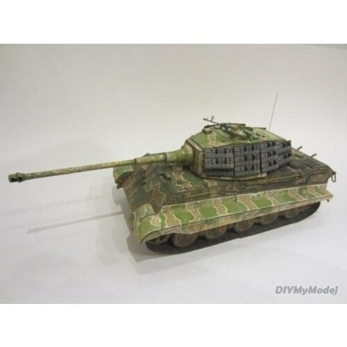 DIYMyModeI War thunder Royal tiger king tank DIY Handcraft Paper Model KIT Handmade Toy Puzzles Gift Movie props RU(Origin)