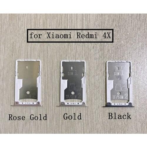 For Xiaomi Redmi 4X Card Tray Holder Nano SIM Card Micro SD Card Slot Adapter Replacement Repair Spare Parts for Xiaomi Redmi 4X