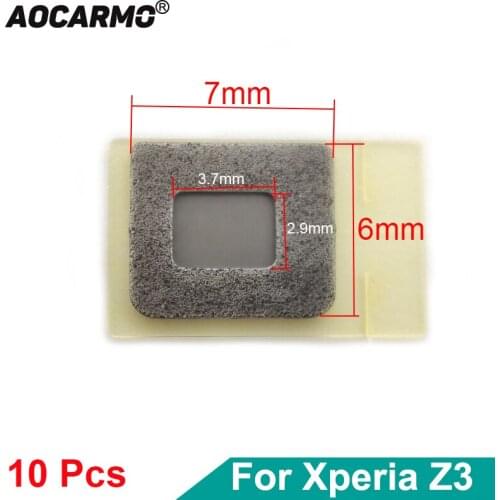 Aocarmo 10Pcs/Lot Top Bottom Microphone Mesh Grid Mic Waterproof Adhesive Membrane 7X6mm For Sony Xperia Z3 D6603/33/53/83