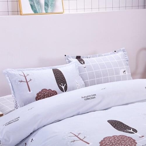 Modern Style Bedding Set King Size Washable Duvet Cover Set Pillowcase Flat Sheet 220x240cm Home Textile