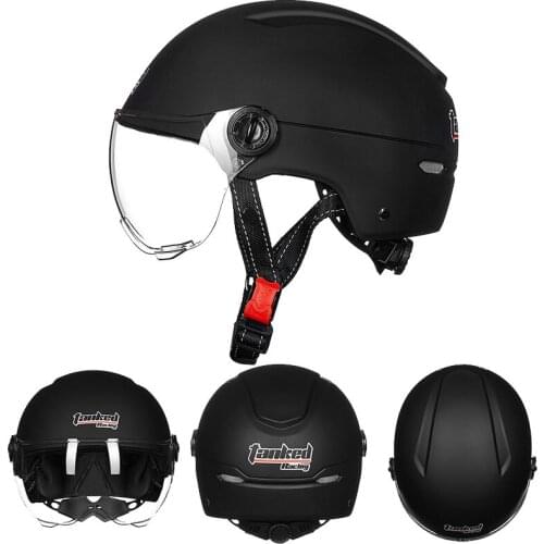 Summer Tanked Racing Half Face Motorcycle accessories helmet electric bicycle Motorbike safety helmets of ABS PC lens casco moto