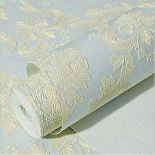 Beibehang Simple and modern non-woven fine embossed self-adhesive wallpaper bedroom living room TV background wall paper