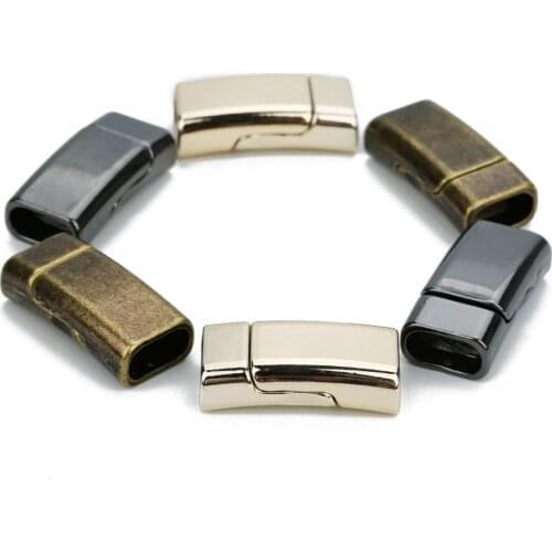 Hole Size 10*5mm Alloy Magnetic Clasps KC Gold Color Fits for Leather Cord DIY Necklaces Bracelets End Clasps Connector