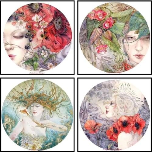 Counted Cross Stitch Kits Needlework Embroidery Crafts 14 ct Aida DMC Color DIY Arts Handmade Home Decor - 4 Girls