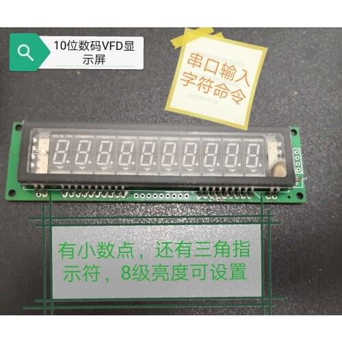 Serial Port VFD Display Module VFD Display 10-digit Digital Display VFD Screen Serial Data Input