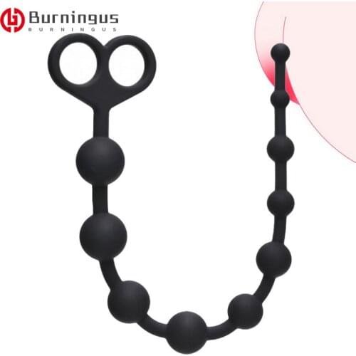Burningus Silicone Prostate Massager Butt Plug for Beginner Anal Bead Erotic Toys Sex Products Masturbator Sex Toys for Women