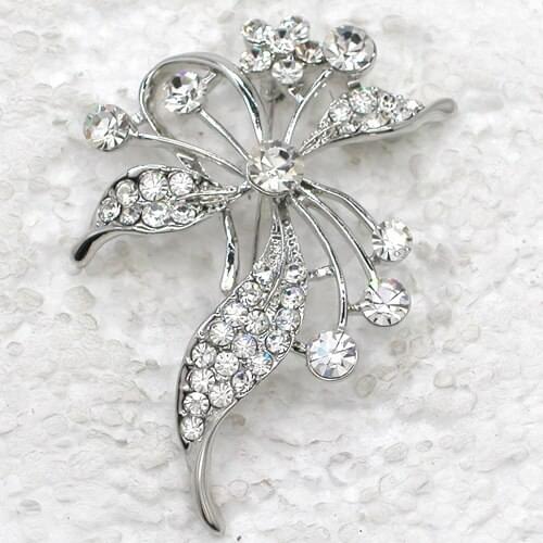Rhinestone Flower Pin brooches C2096 A