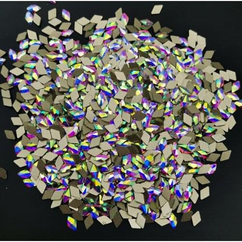 Wholesale 2880pcs Crystals AB Nail Rhinestones 150 shapes Flat Gold Bottom Glass Stones For Nail Art Decorations Design