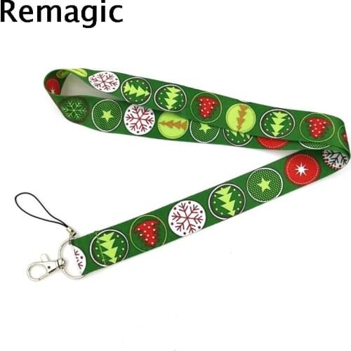 20pcs Christmas tree decorations Neck Strap Lanyard keychain Mobile Phone Strap ID Badge Holder Rope Keyring cosplay Accessory