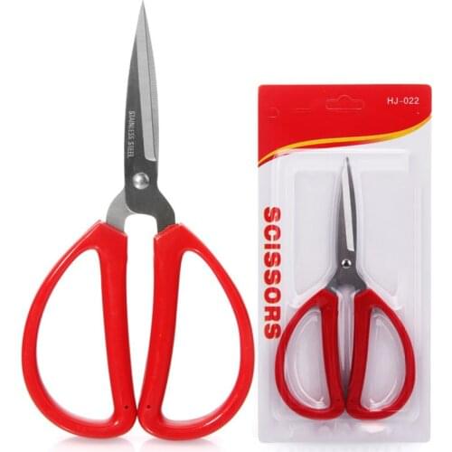 Vintage Red Dressmaking Sewing Embroidery Scissors for Cut Cloth Stainless Steel Fine Point Precision Craft Household Scissors E