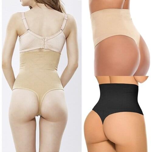 Womens High Waist Black G String Panties Sexy Underwear Lingerie Plus Size S-3XL Majtki Damskie