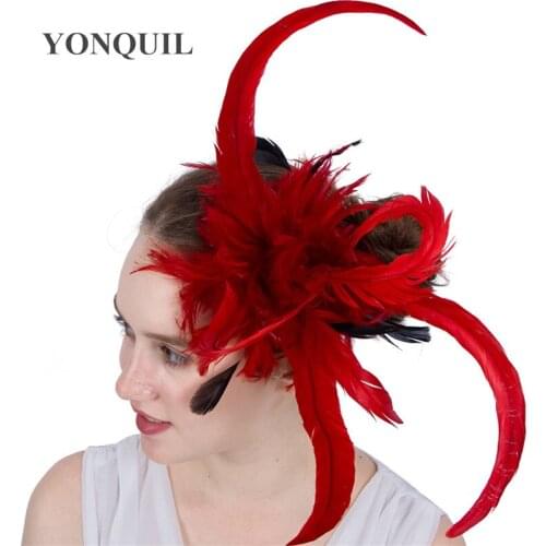 Gril Wedding Hair Accessories Kentucky Fascinators With Feather Derby Races Church Hats NEW ARRIVAL High Quality Multiple Colors